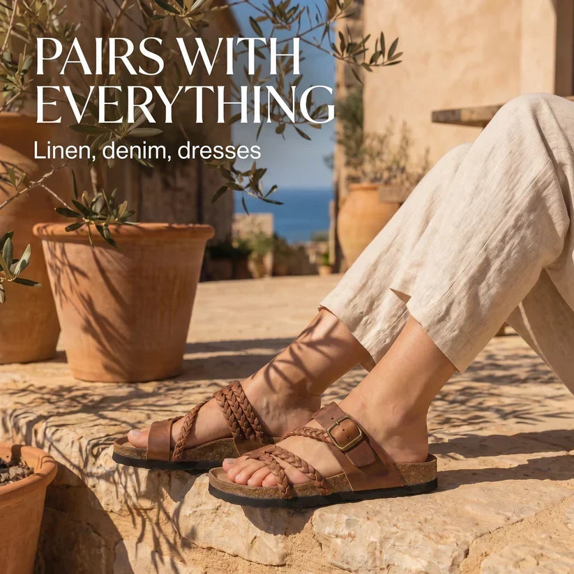 Leah™ Braided Cork Comfort Sandals