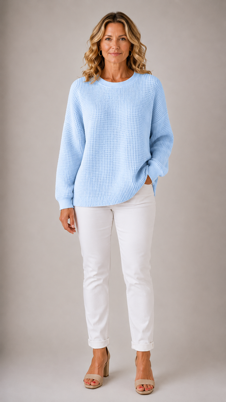 Scarlet™ | Cozy Waffle Knit Jumper