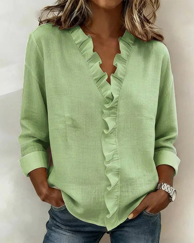 Lottie™ Ruffle V-Neck Blouse