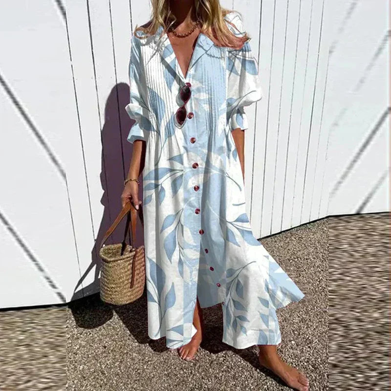 Alyssa™ Boho Puff Sleeve Maxi Dress