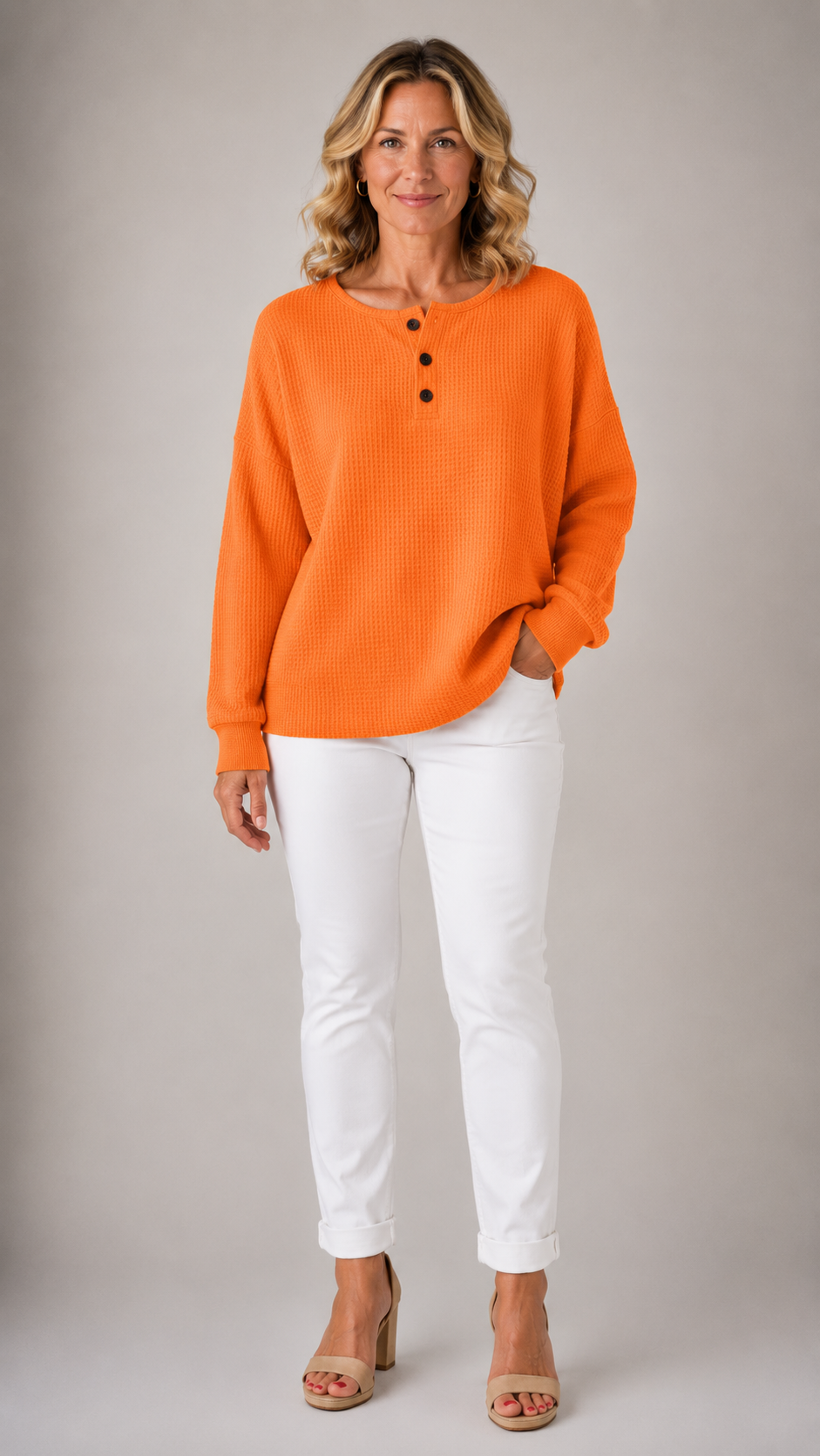 Juniper™ | Cozy Waffle Knit Pullover