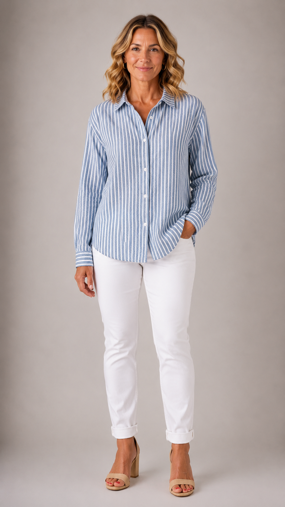 Louise™ | Effortless Striped Knit Cardigan