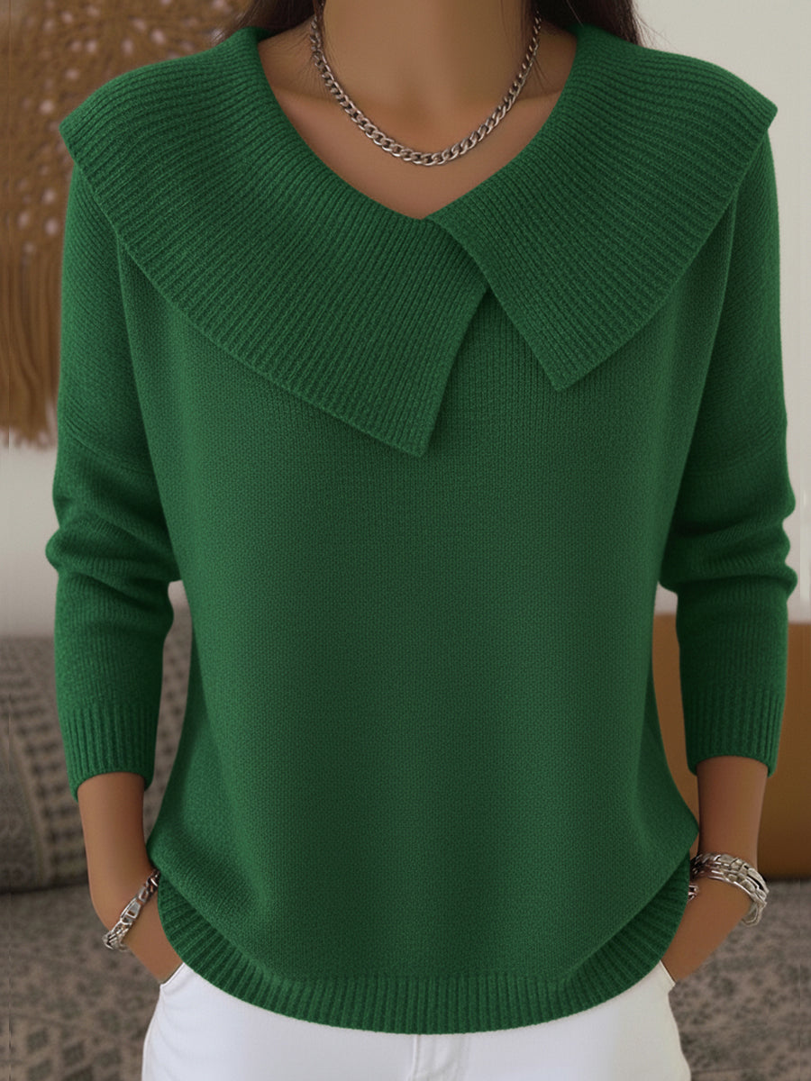 Yareli™ | Elegant Collar Knit Jumper