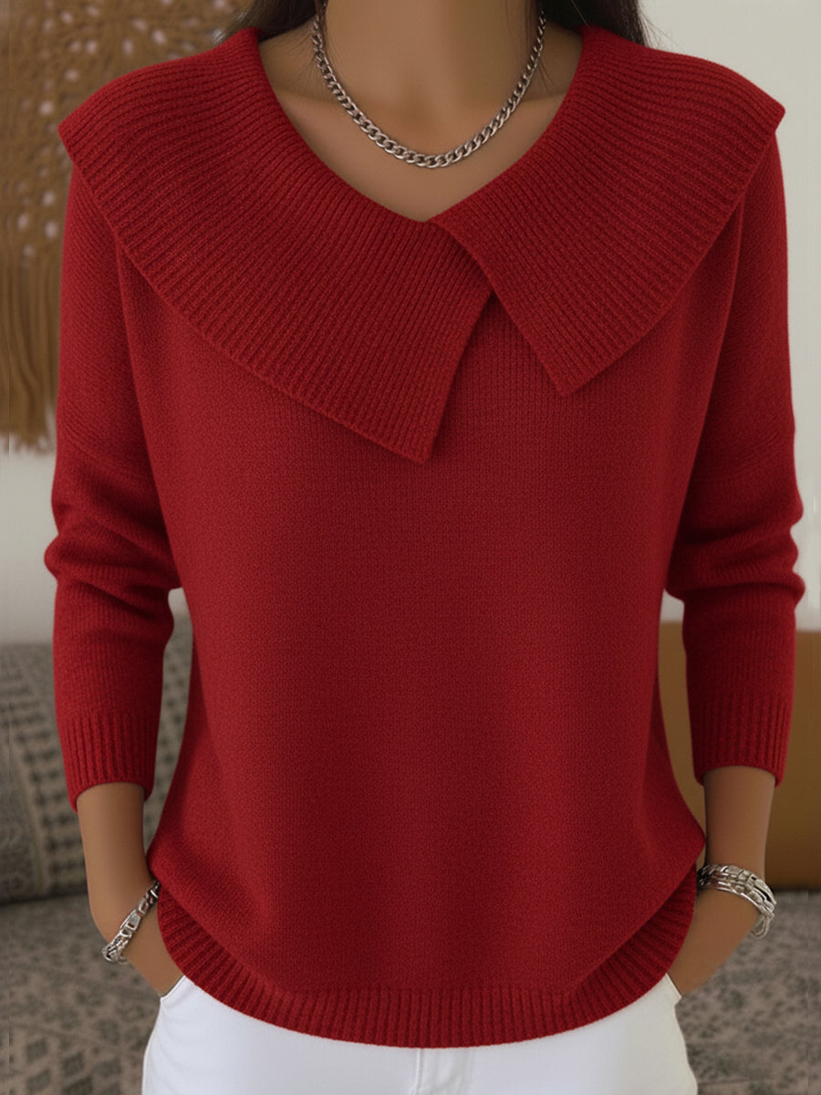 Yareli™ | Elegant Collar Knit Jumper