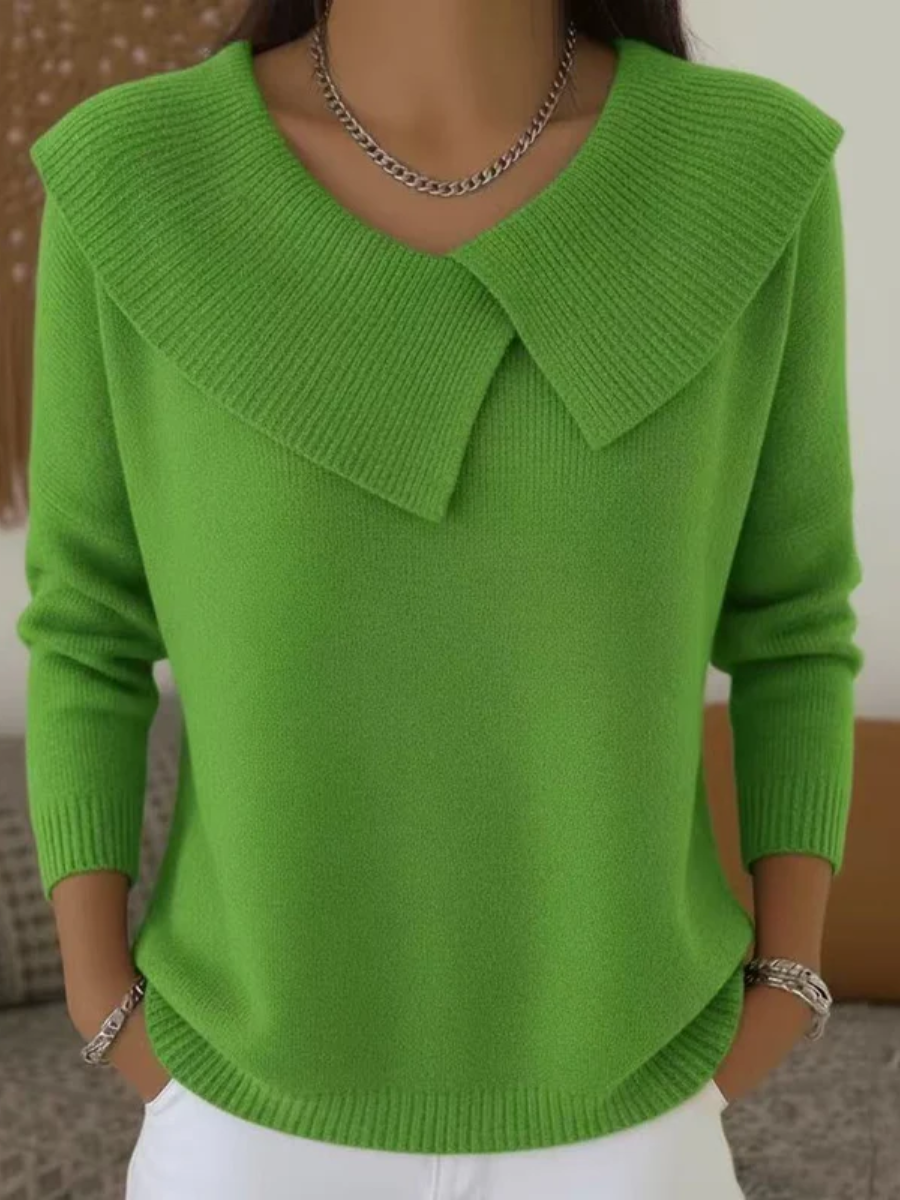 Yareli™ | Elegant Collar Knit Jumper