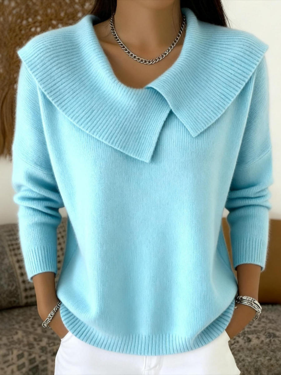 Yareli™ | Elegant Collar Knit Jumper