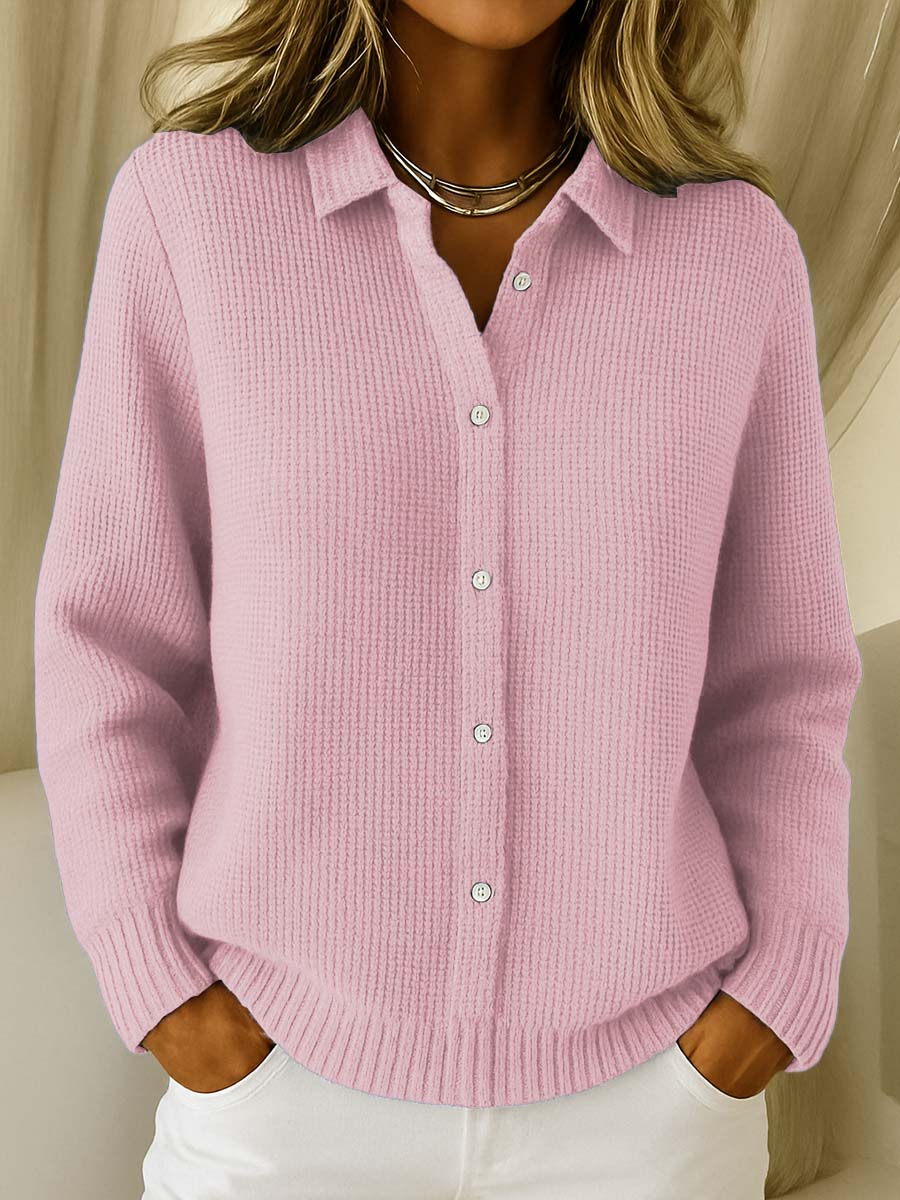 Amari™ | Classic Waffle Knit Cardigan