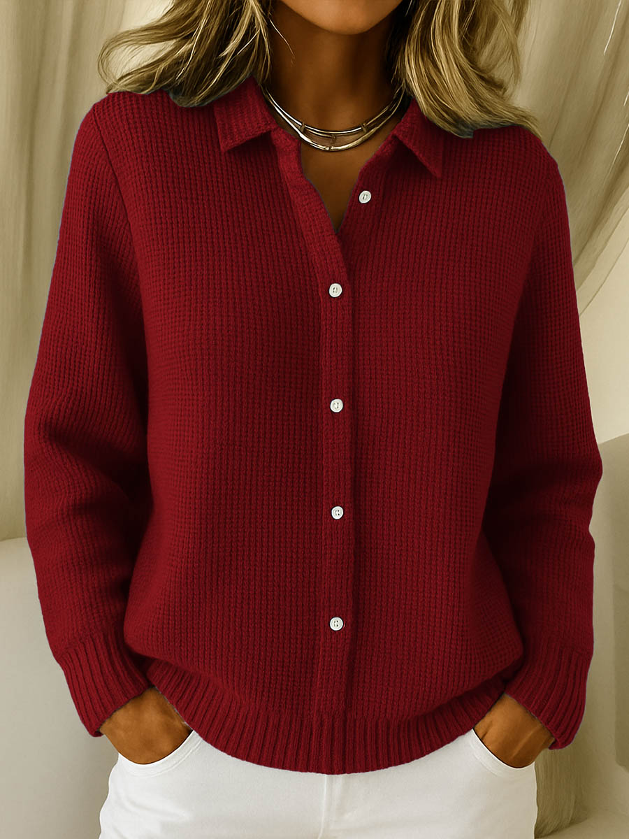 Amari™ | Classic Waffle Knit Cardigan