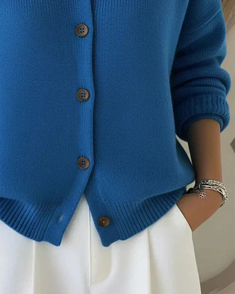 Amara™ | Classic Collared Knit Cardigan