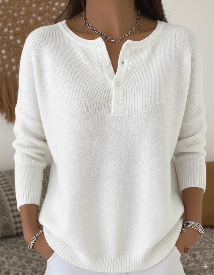 Monica™ | Classic Button Knit Sweater
