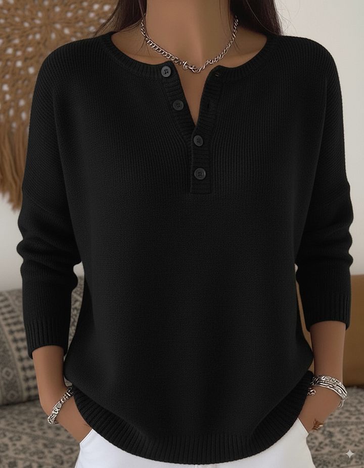 Monica™ | Classic Button Knit Sweater