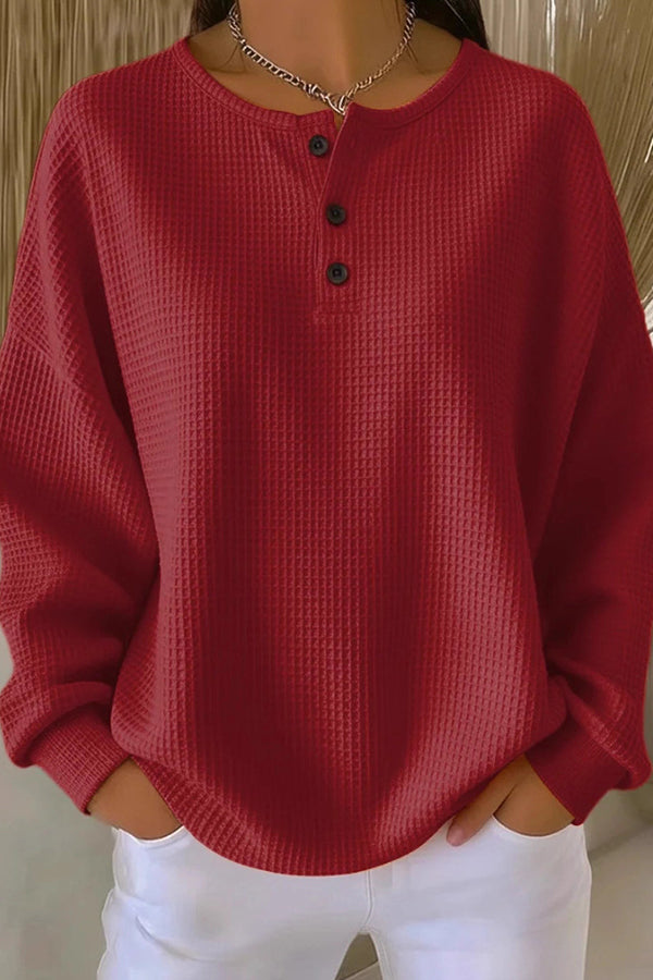 Juniper™ | Cozy Waffle Knit Pullover