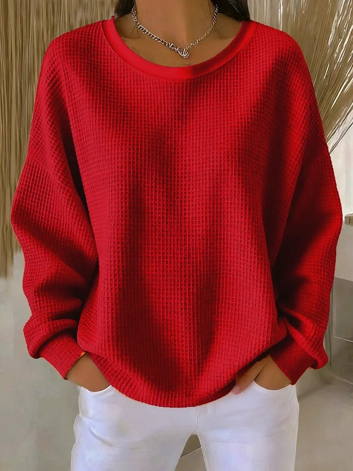 Scarlet™ | Cozy Waffle Knit Jumper